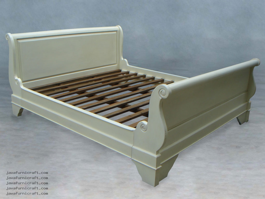 indonesia furniture Sleigh Bed King Size