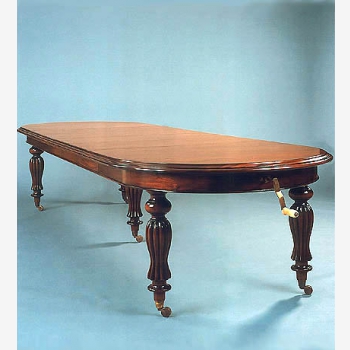 indonesia furniture Fluted Leg Oval Extended Table 200/300
